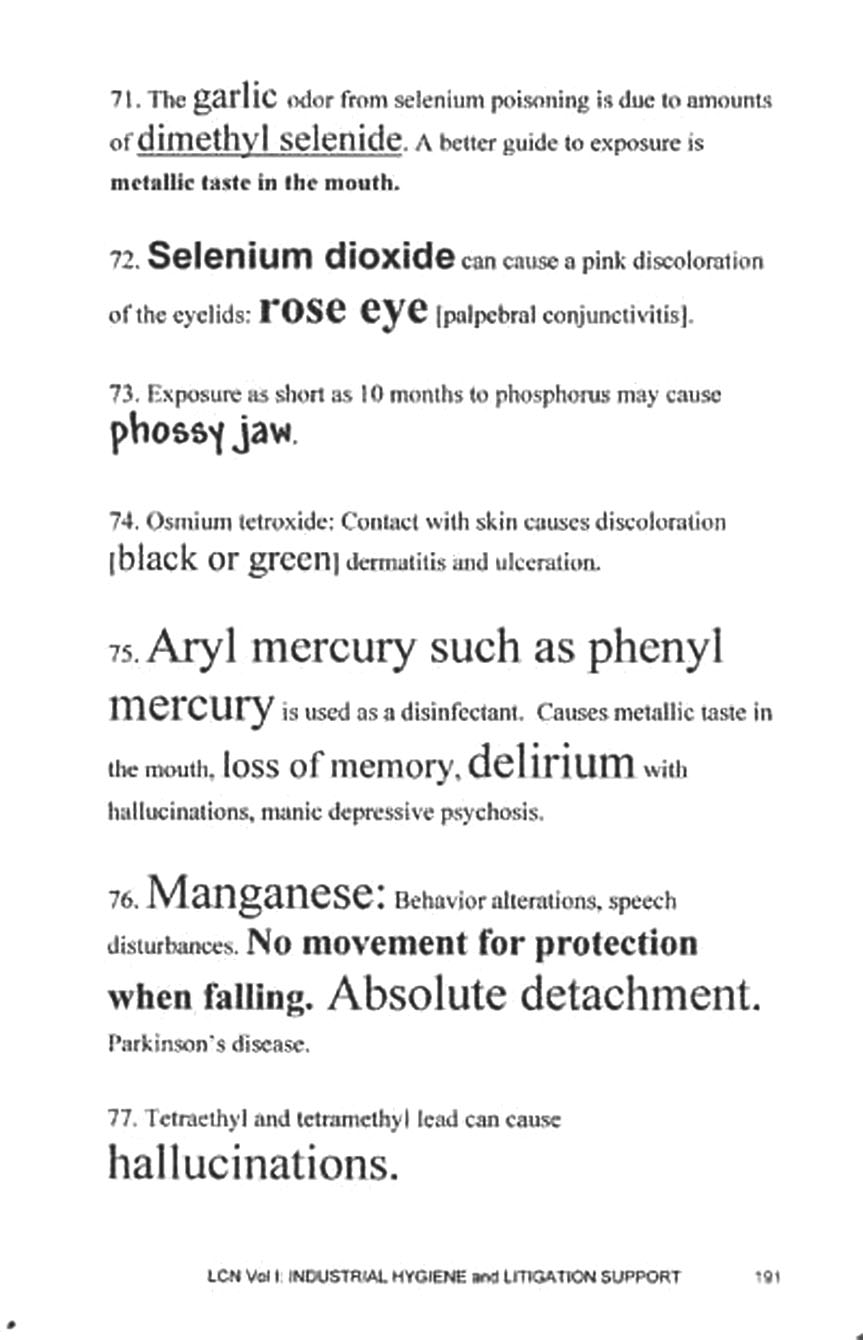 Exposure Page from LEGIS CONCISE NOTES.