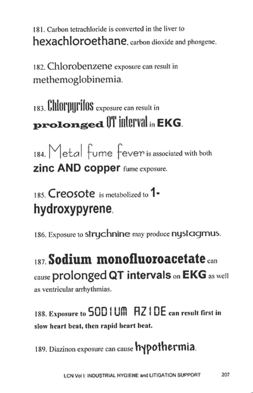 Exposure page from Legis Concise Notes.